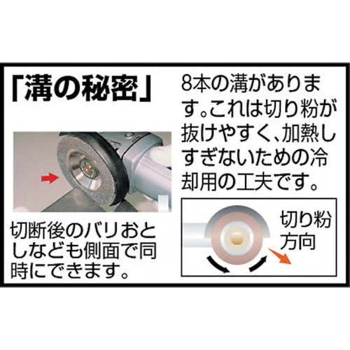 TRUSCO Electroplated Diamond Wheel 100X14X15 for Cutting and Polishing UFO-2 1 piece