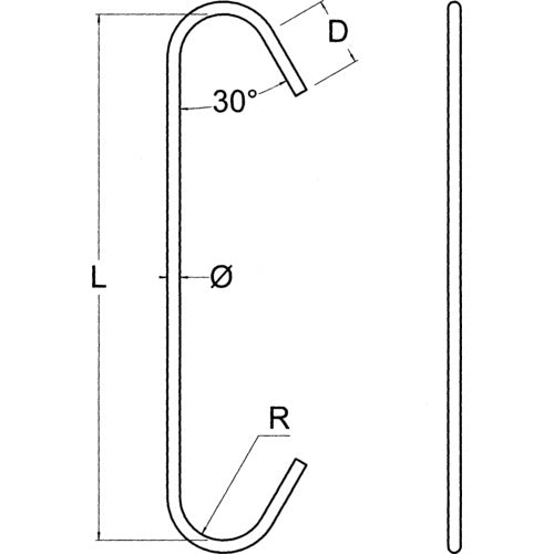 IWATA 스탠다드 후크 R (600개입) 250X3.0PRX2 1상자