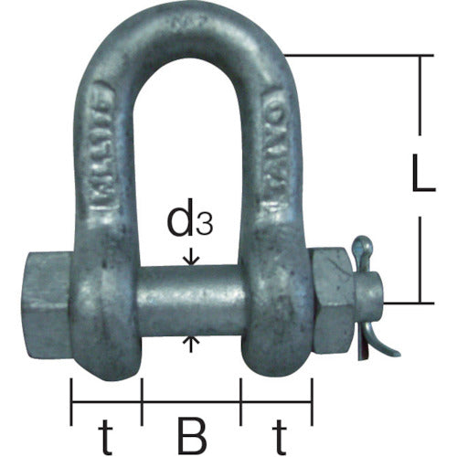 TAIYOH JIS Shackle M Class Dob SB-34 (1007732) JSB-34G 1 pc