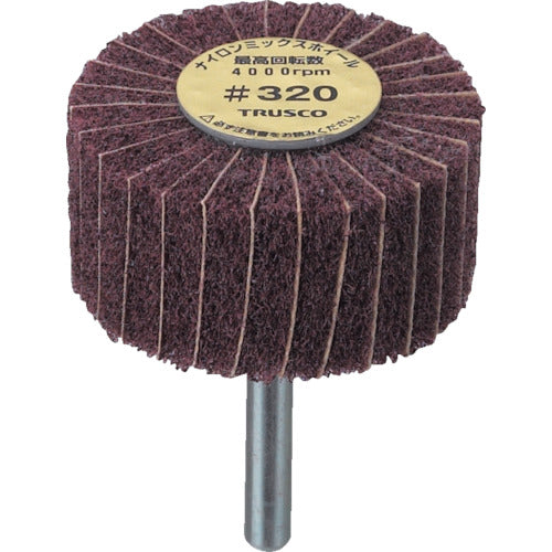 TRUSCO ナイロンミックスホイール 外径80X厚25X軸6 320♯ 5個入 FM8025-320 1 箱