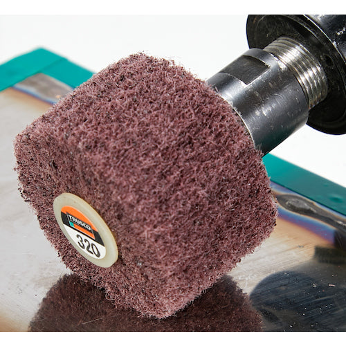 TRUSCO Nylon Shaft Wheel, Outer Diameter 60 x Thickness 25 x Shaft 6, 320# (5 pieces) UFN625-320, 1 box