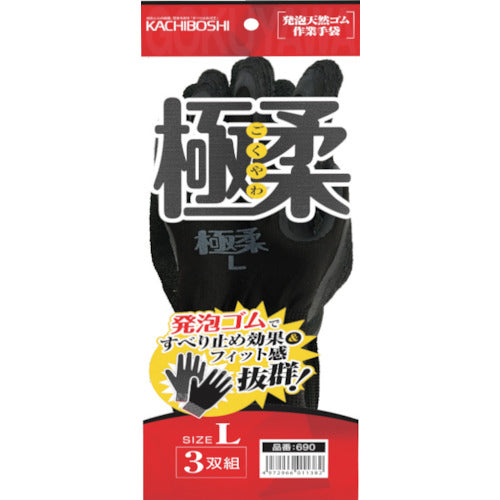 勝星 極柔天然ゴム手袋3双組M #690-M 1 袋