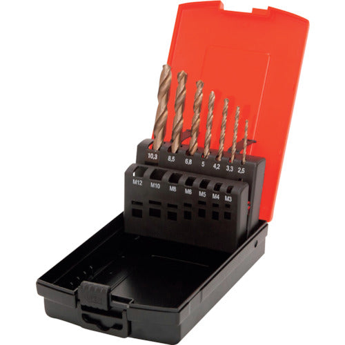 BIC TOOL 鉄工用月光ドリル タップ下穴7本入りセット SG-7P 1 S