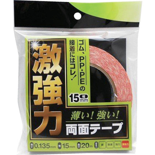 WAKI Super Strong Double-Sided Tape for Rubber PP 15mm x 20m WDC002 1 pc