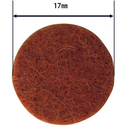 WAKI フェルトパット 茶 17Φ 8枚入 FU-600 1 PK