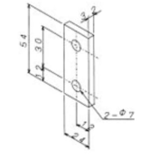 야마토 스틸 브라켓(플레이트) YSB-2454-6 YSB-2454-6 1개