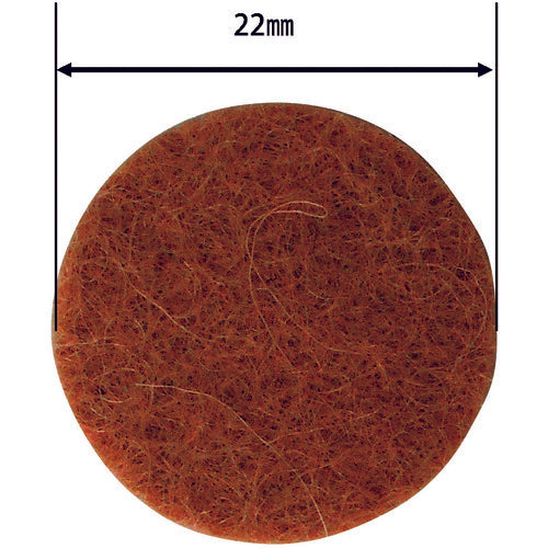 WAKI Felt Pad Brown 22Φ 8 pieces FU-602 1 PK