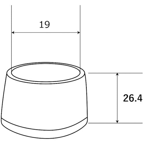 WAKI パイプキャップ 19mm フカガタ 4個入 GT-513 1 PK