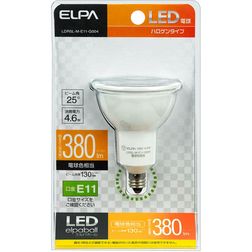 ELPA LED Light Bulb, Halogen Type, Warm White, LDR5L-M-E11-G004, 1 pc