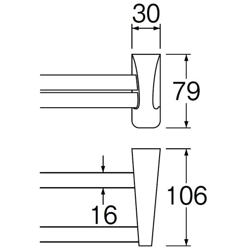 SANEI Lタイプタオル二段掛 W532-457 1 個