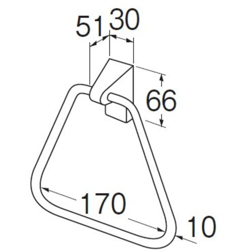 SANEI L-type towel ring type 2 W533 1 piece