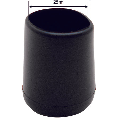 WAKI Chair Cap Black Circle 25mm Pack of 4 GK-013 1 PK