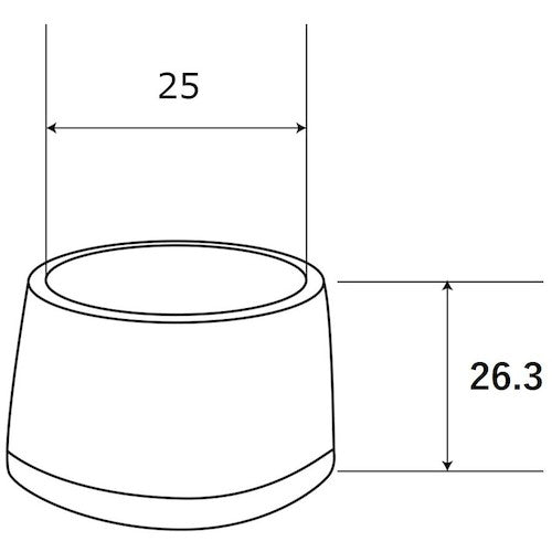 WAKI パイプキャップ 25mm 4個入 GT-515 1 PK