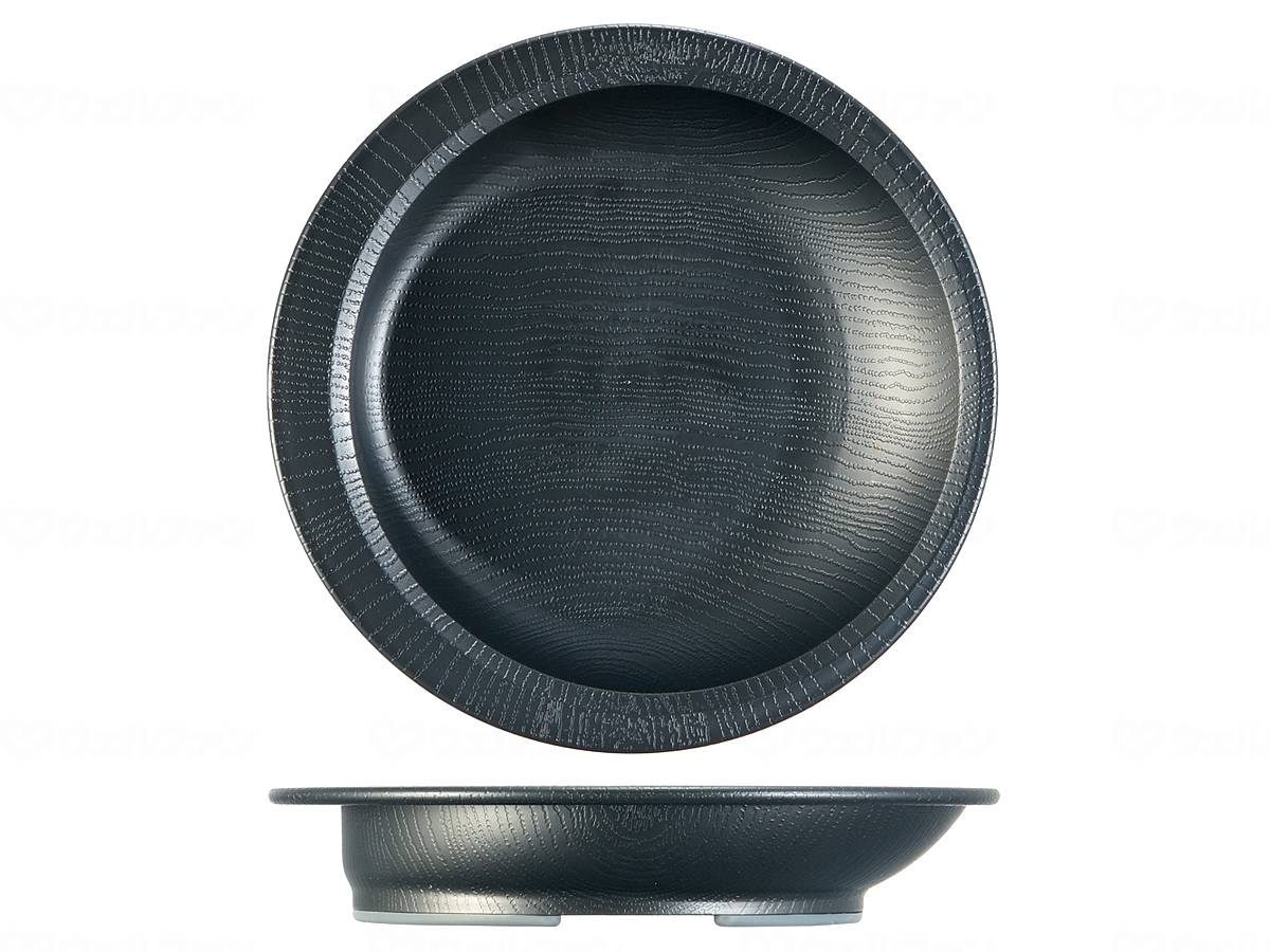 Skater Wood Grain Scooping Plate Brown Plate