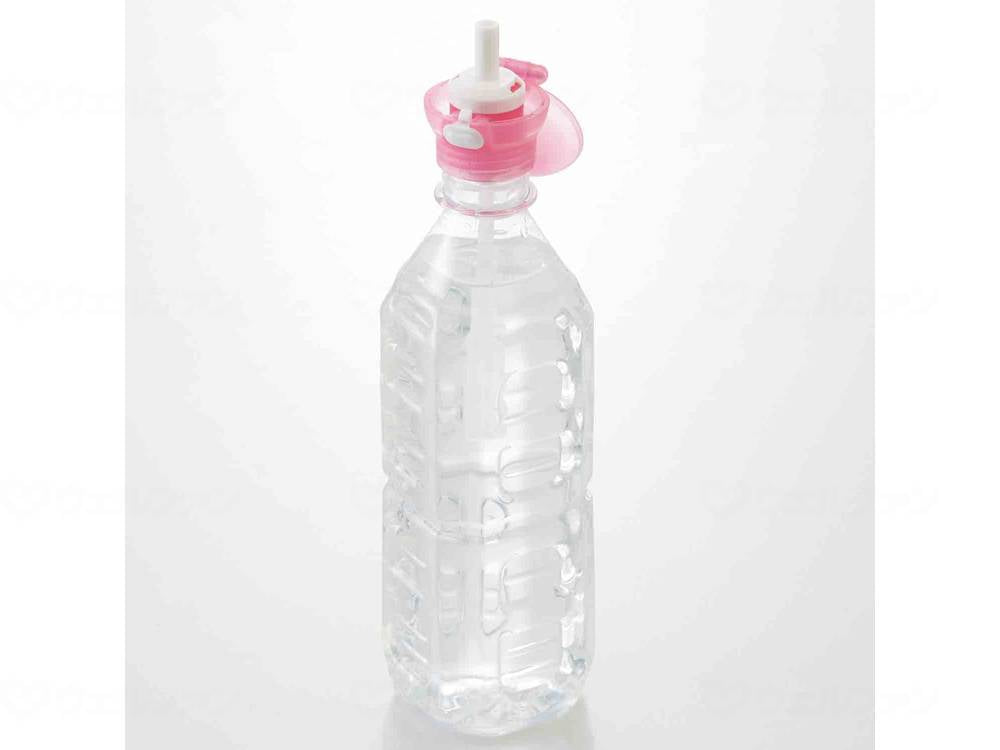 Skater Pet Bottle Straw Hopper Cap Pink
