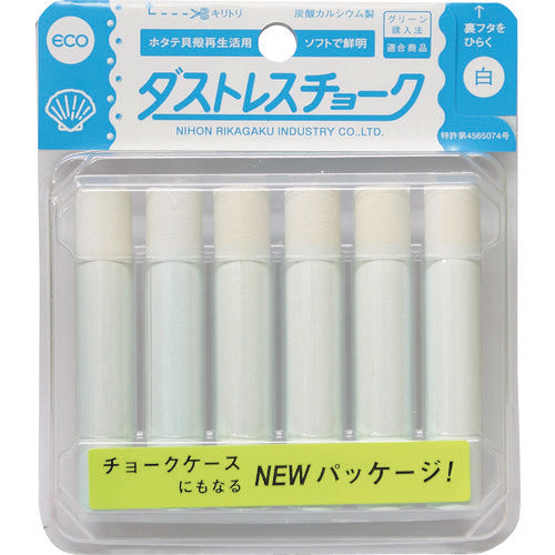 ダストレス チョーク6本入 白 DCC-6-W 1 箱