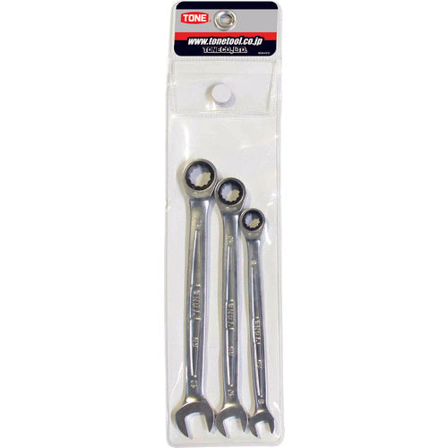 TONE Combination Ratchet Wrench Ratchet Box Wrench Set 3-Piece Set RM300 1 S