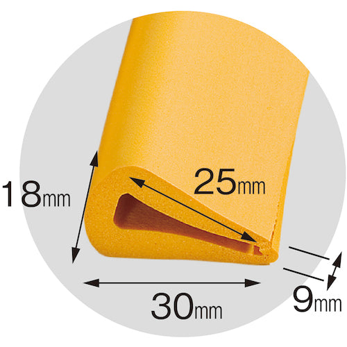 CAR-BOY 안심 쿠션 가위 90cm 내폭 9mm 옐로우 AC-87-90 1개