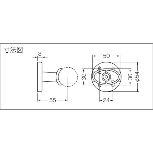 SHIROKUMA 手すり用接続金具 C形ブラケット直受 35φ AG BR-603-35-AG 1 個