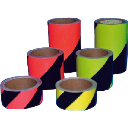 つくし 蛍光反射トラテープ 45mm幅×10m ライムイエロー・黒 TP-65LY 1 巻