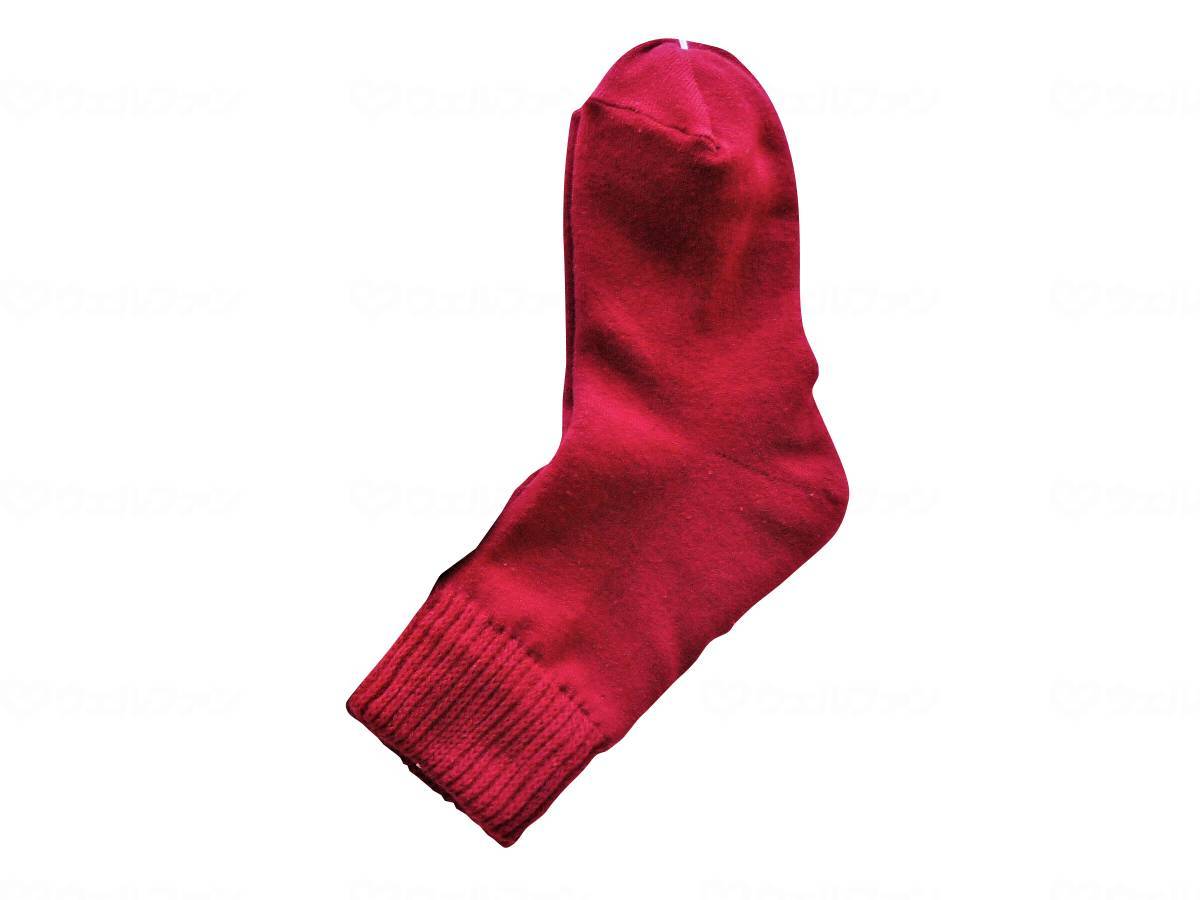 Life Ring Kansai Heel Smooth Socks, Red