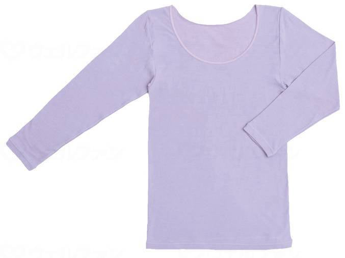ラック産業ふんわり着脱なめらかインナー8分袖 ラベンダー フリー