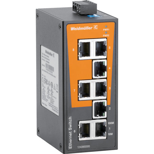 Weidmuller IE-SW Industrial Switching HUB 8 Ports 1240900000 IE-SW-BL08-8TX 1 Unit