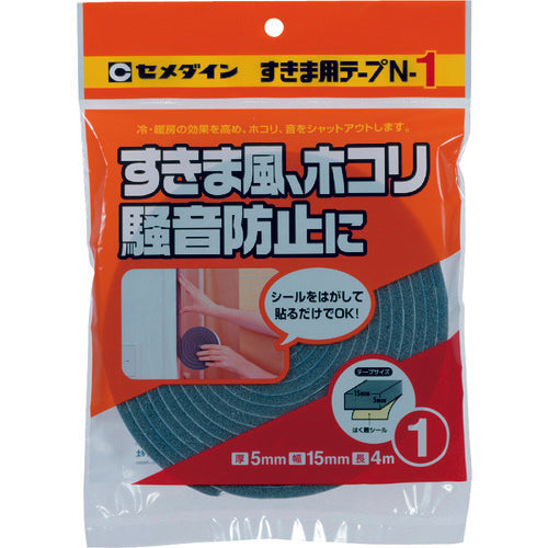 セメダイン すきま用テープ N−1 グレー 5mm×15mm×4m TP−162 TP-162 1 巻