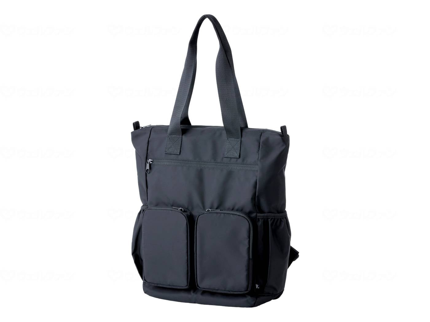 フットマークトート・リュックプラス ブラック