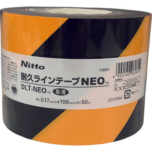 ニトムズ 耐久ラインテープDLTーNEO100x50黒/黄 Y6081 1 巻