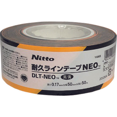 ニトムズ 耐久ラインテープDLT−NEO50x50黒/黄 Y6065 1 巻