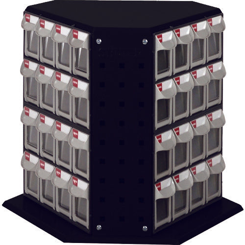 SHUTER 回転パーツスタンド 430mm 48引出し 黒色 RFO-848-BK 1 台