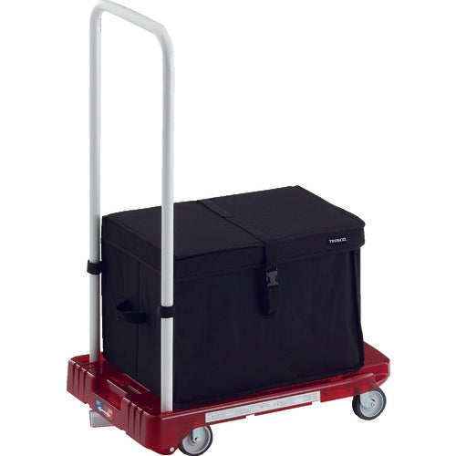 TRUSCO Plastic Cart Acro Carry PC Made Noise-reducing Wheels 600 x 390 Red Transparent With Stopper TH Brake AC-1PC-RS-THB 1 Unit