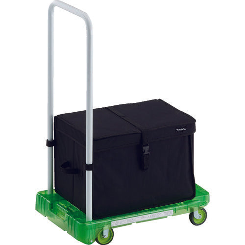 TRUSCO 수지 대차 아크로캐리 PC제 소음 바퀴 600×390 그린 투명 THB 부착 AC-1PC-GN-THB 1대