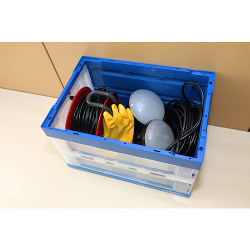 TRUSCO Oricon Alpha Folding Container 50L Half Color CR-S50N-BT 1 pc