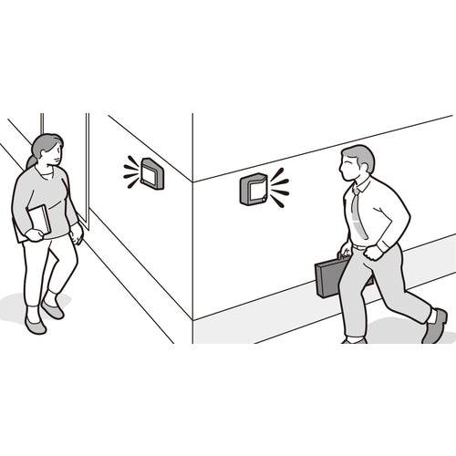 KING JIM 도어에 붙이는 알림 라이트 무선 타입 녹색 단 2 전지×4개(별매) 전지 수명 약 2년 TAL20-G 1상자