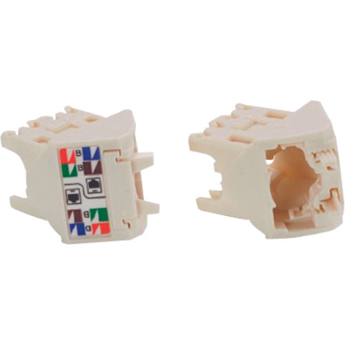 PANDUIT Mini-Com Modular Jack TG Type 45 Degree Angle Caps Category 6 Off-White 10 Pieces CJLRCAPIW-X 1 Bag