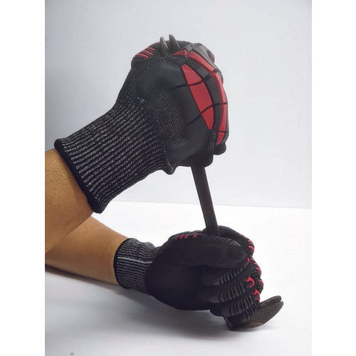 Fuji Gloves Knuckle Armor C4 Red M 9900-RM 1 pair