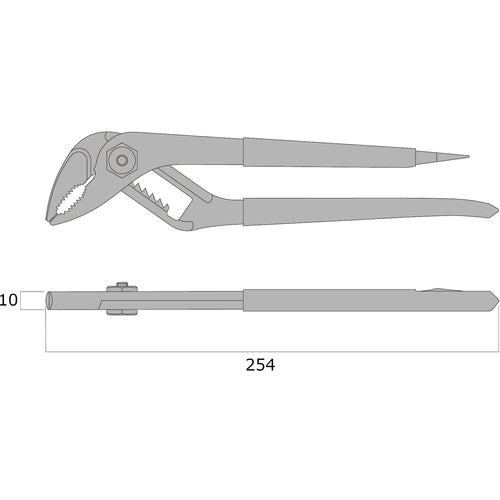 Fujiya Water Pump Pliers (Black Gold, Spring Attached, Driver Attached) 110-250SD-BG 1 Piece