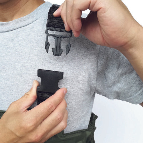 富士手袋 鉄芯鉄板入ナイロン胴付水中長靴 2074-3L 1 足