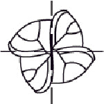 OSG 초경 볼 엔드밀 고경도강용 고능률형 4날 AE-BM-H 볼 반경 1.5mm 날 직경 3mm 8549603 AE-BM-H R1.5X6 1개