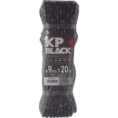 Yutakamake Black KP Truck Rope 9mm x 20m TRBK-2 1 roll