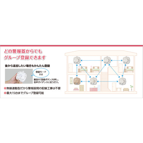 호치키 주택용 화재 경보기 무선 연동형(연기·음성 경보) SS-2LRA-10HCC 1개