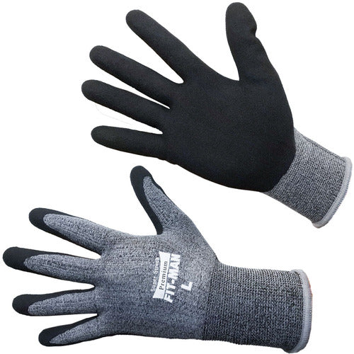 富士手袋 プレミアムフィットマン 黒 L 25-13-L 1 双