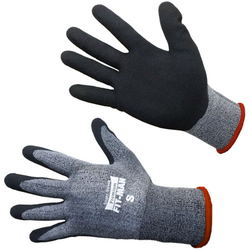 富士手袋 プレミアムフィットマン 黒 S 25-13-S 1 双