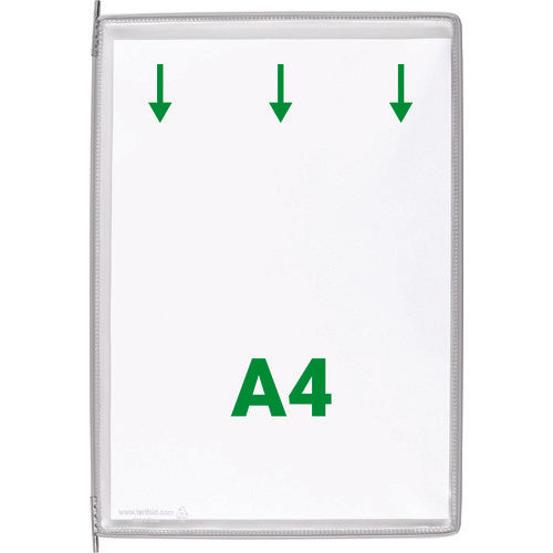 타리폴드 게시 파일 스탠드용 포켓 A4X10장들이 그레이 114000 1 S