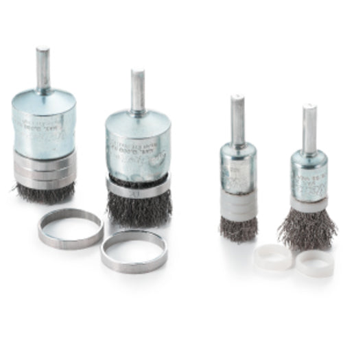 BURRTEC Crimped shaft end brush with RING, outer diameter 16 SW EBR-20SW 3756100 1 piece