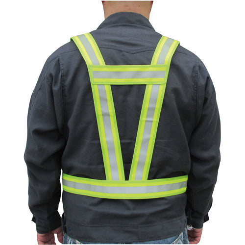 Mizukei Flame-retardant sash-type safety vest "Strong flame-retardant" <Yellow> 5920101 1 piece