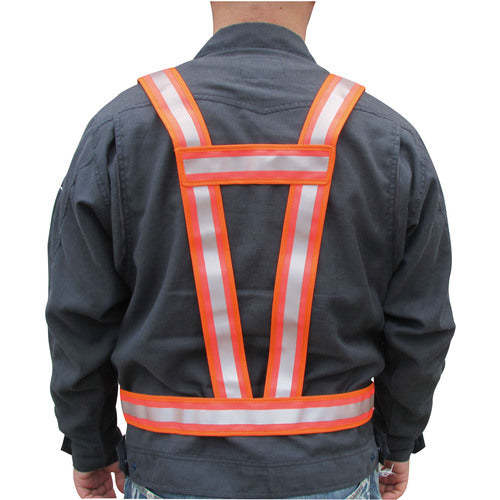 Mizukei Flame-retardant sash-type safety vest "Strong flame-retardant" <Orange> 5920105 1 piece