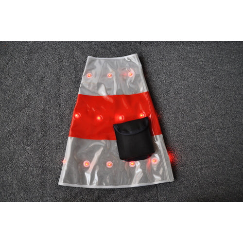 ミズケイ 安全コーン用オプション LEDコーンカバー(赤/白)赤LED 5808240 1 枚